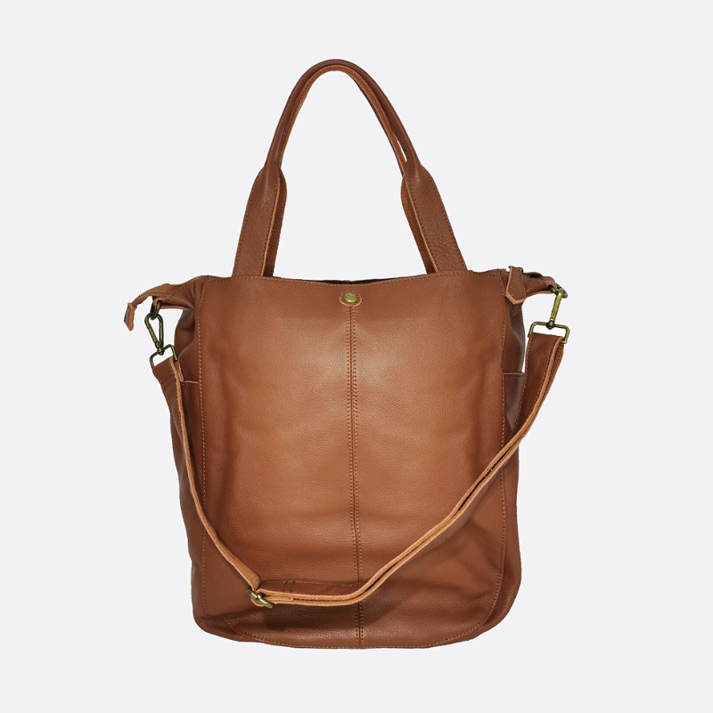 Unisex Men's and Women's genuine cowhide leather handbag Cara V2 design