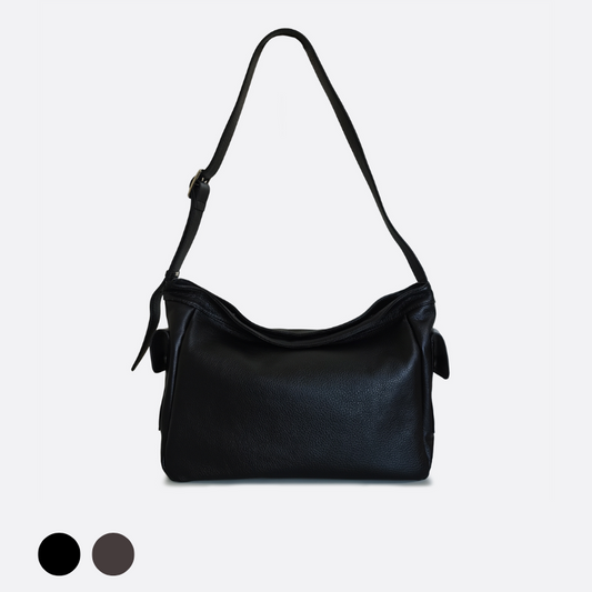 Unisex genuine cowhide leather handbag Carly messenger