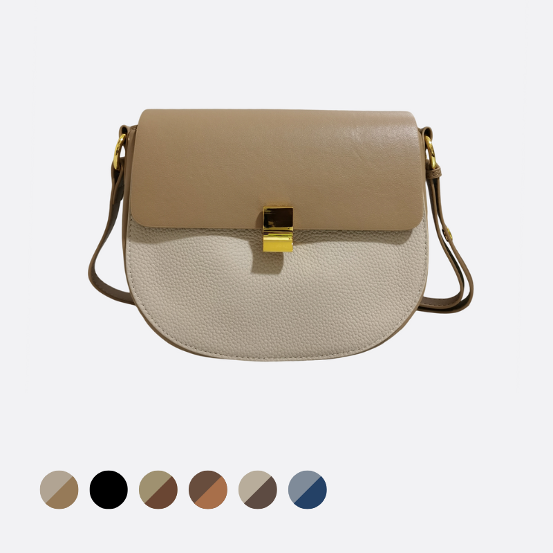 Women's genuine cowhide leather saddle handbag Edgar V3 design