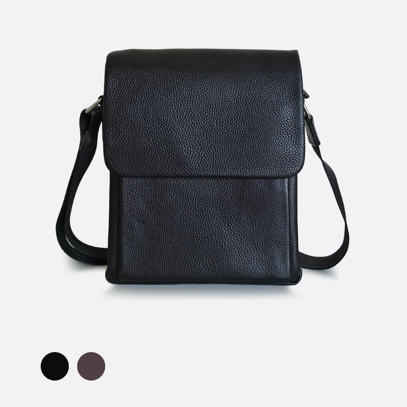 Flap design V2 genuine cowhide leather sling bag