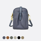 Women's genuine cowhide leather handphone bag Mirren button design