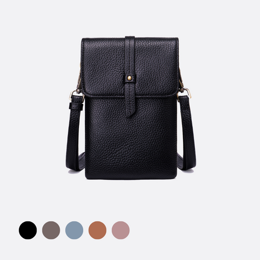 Women's genuine cowhide leather handphone bag Mirren Flap design