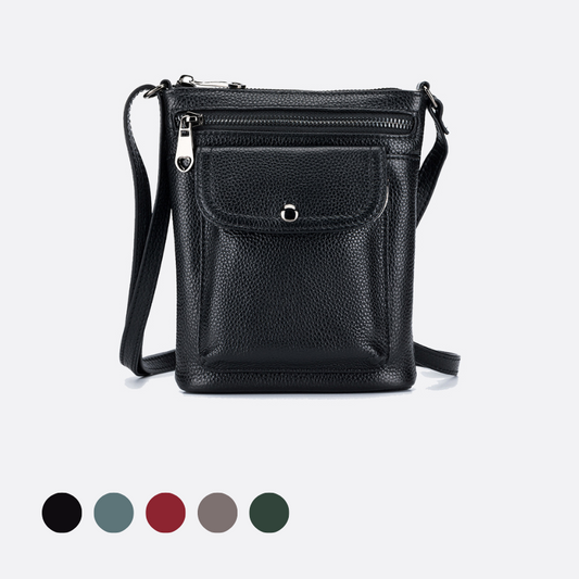 Women's genuine cowhide leather handphone bag Mirren Snap design