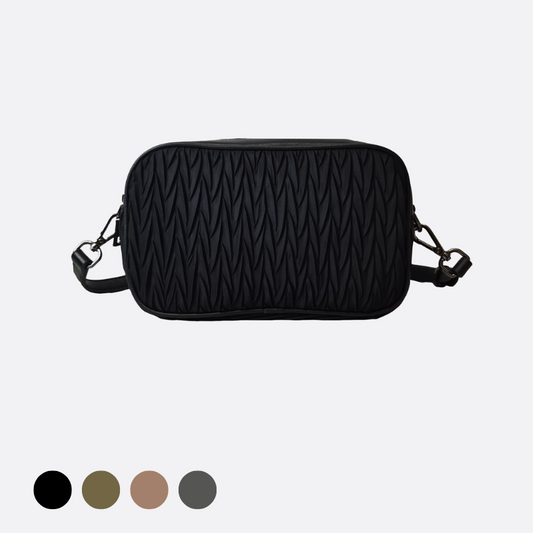 Women's nylon mix genuine cowhide leather handbag Murca design