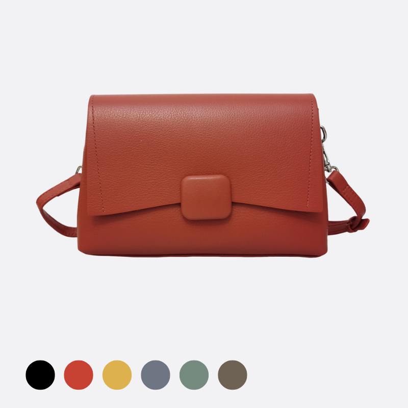 Women's genuine cowhide leather handbag Square V3 design