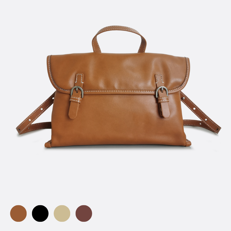 Women's genuine cowhide leather handbag/backpack Torba V4 design