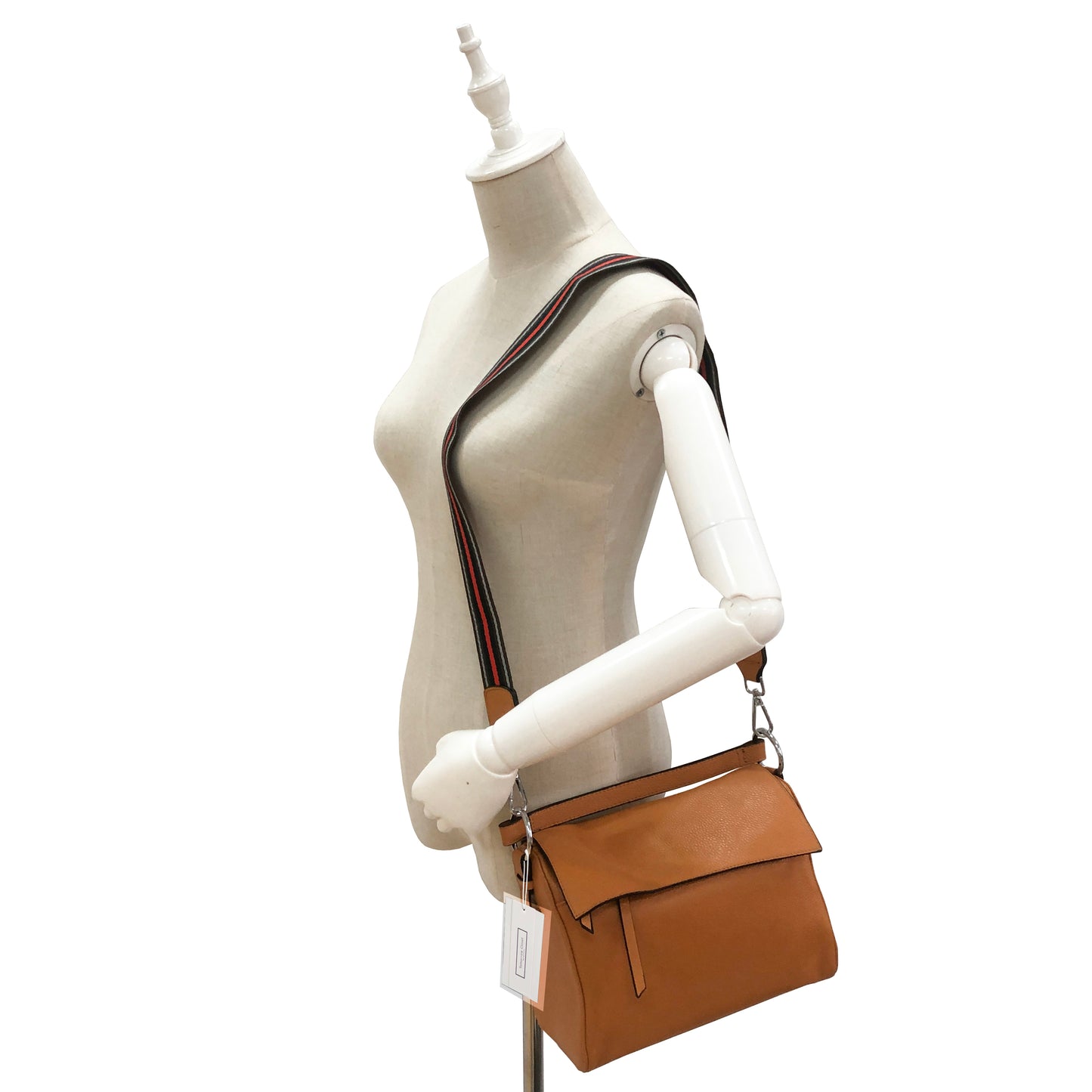 Women's genuine cowhide leather handbag Trika V2 design with 2 straps by Tomorrow Closet