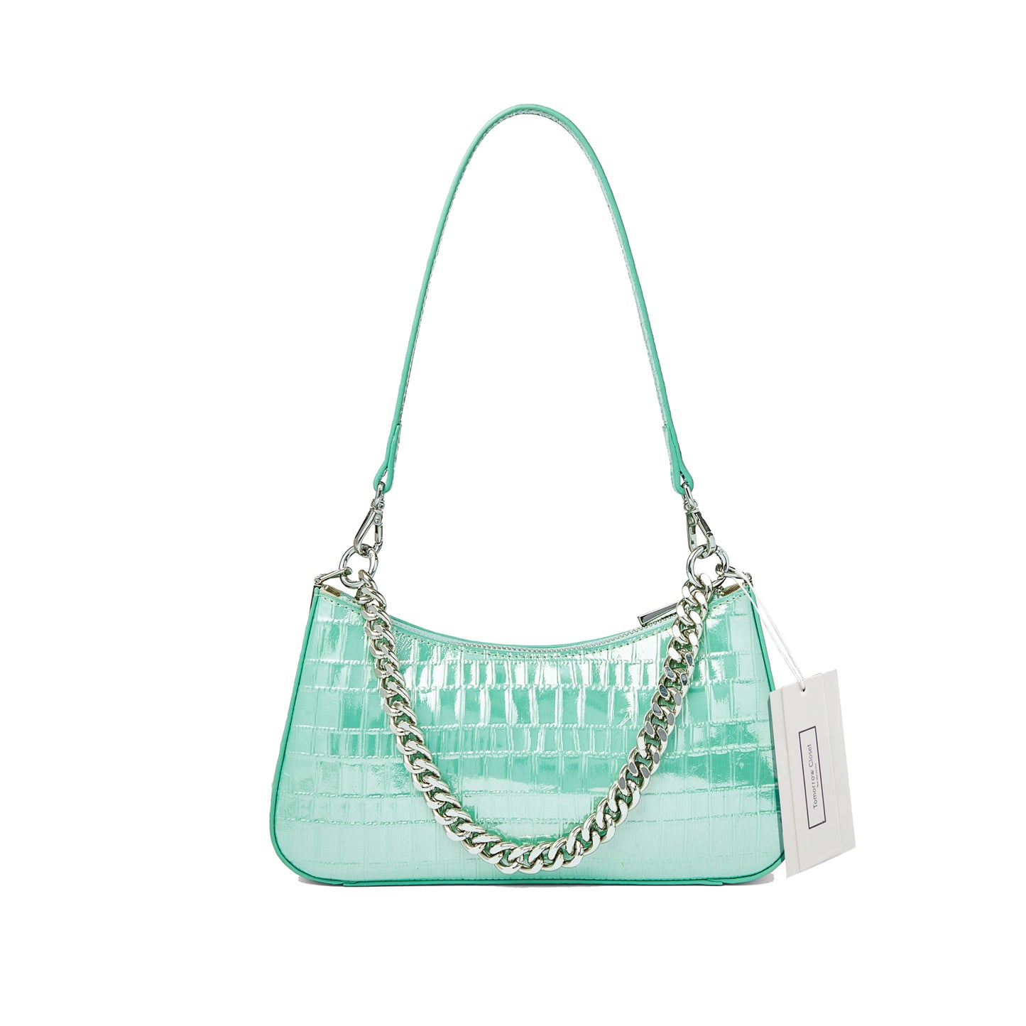 Women's genuine cowhide leather handbag Ingot chain design