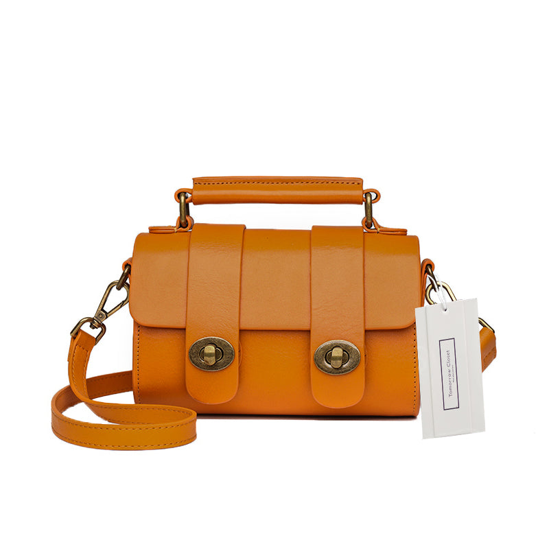 Women's genuine cowhide leather handbag Torba mini design by Tomorrow Closet