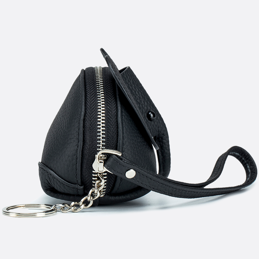 Women's and children's genuine cowhide leather elephant pouch bag charm