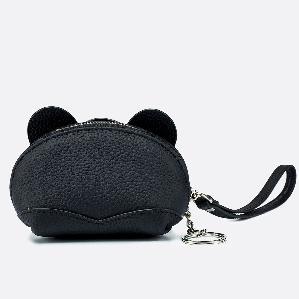Women's and children's genuine cowhide leather elephant pouch bag charm