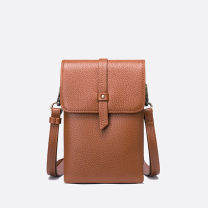 Women's genuine cowhide leather handphone bag Mirren Flap design