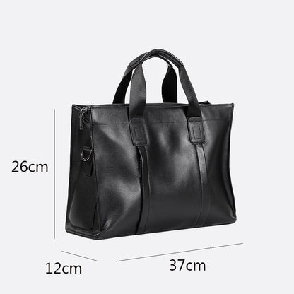 Unisex genuine cowhide leather Potter design briefcase with sling