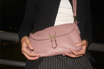 Women's genuine cowhide leather messenger satchel bag handbag Boite V3 design