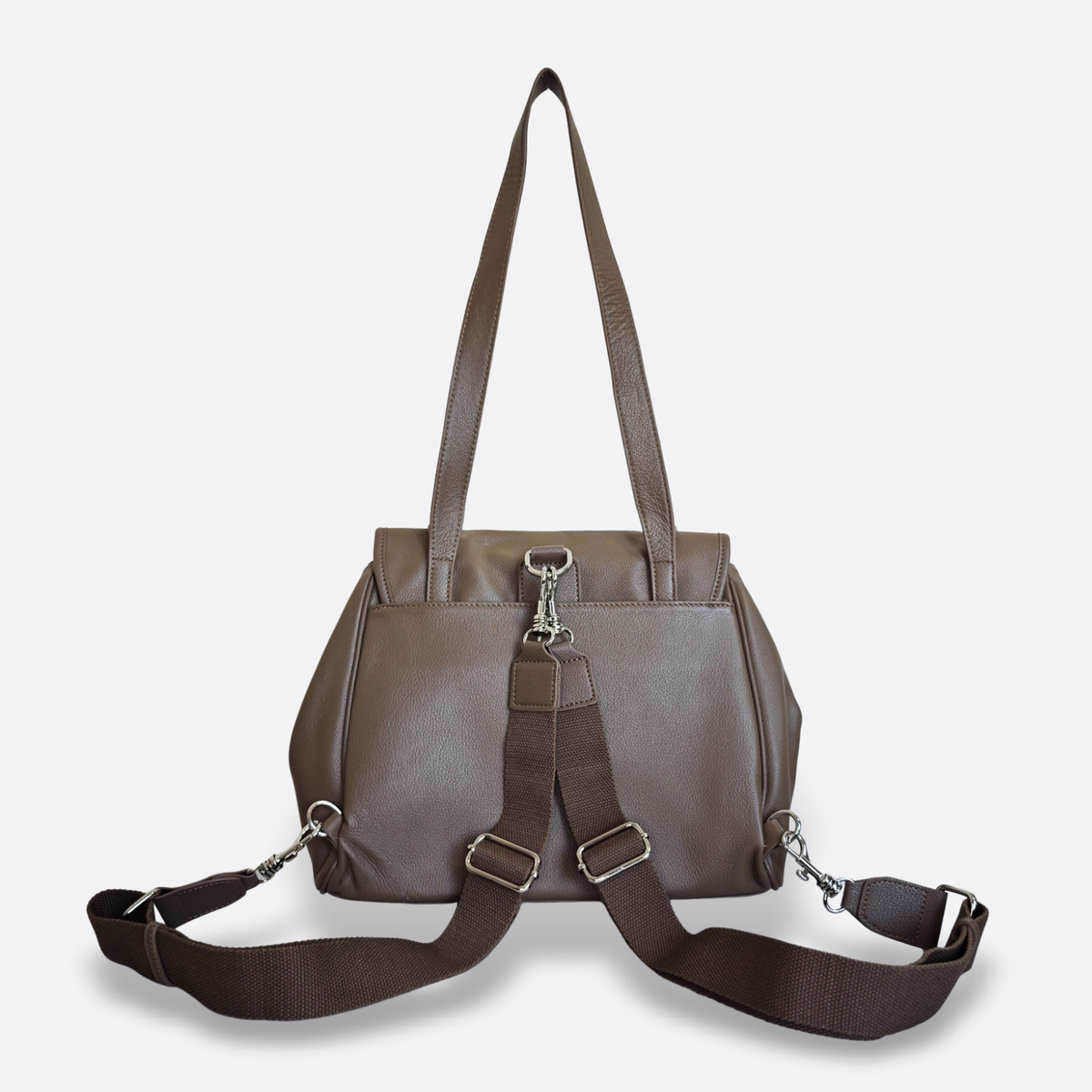 Women's genuine cowhide leather 2 way handbag/backpack Ingrid design