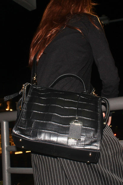 Women's genuine cowhide leather handbag Kabelky design