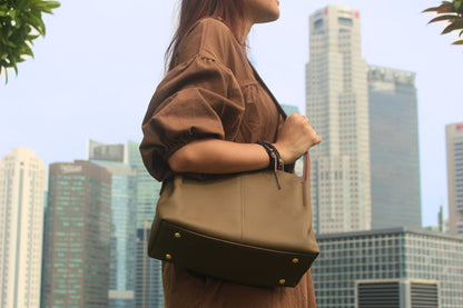 Women's genuine cowhide leather handbag Two Handle V4 design