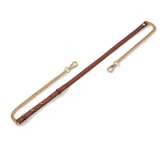 Tomorrow Closet leather bag strap with chain