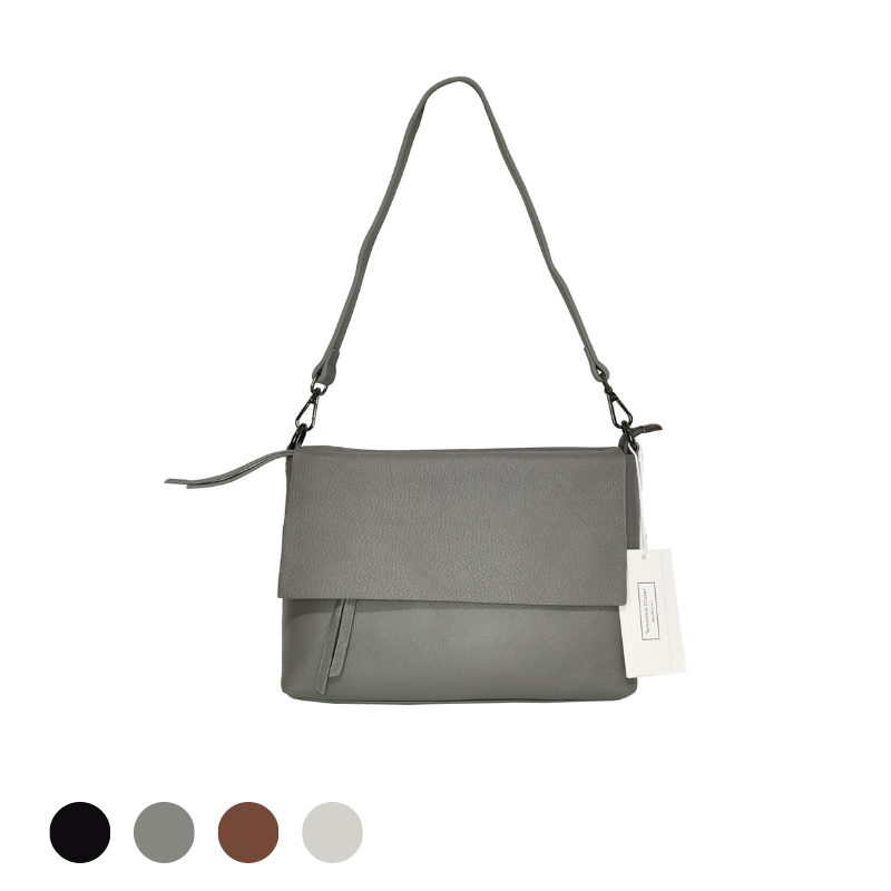Women's genuine cowhide leather messenger satchel bag handbag Boite design