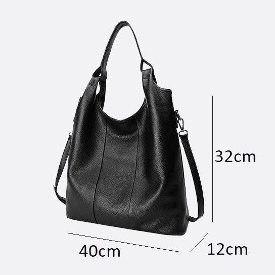 Women's genuine cowhide leather hobo handbag Dilla two handle design
