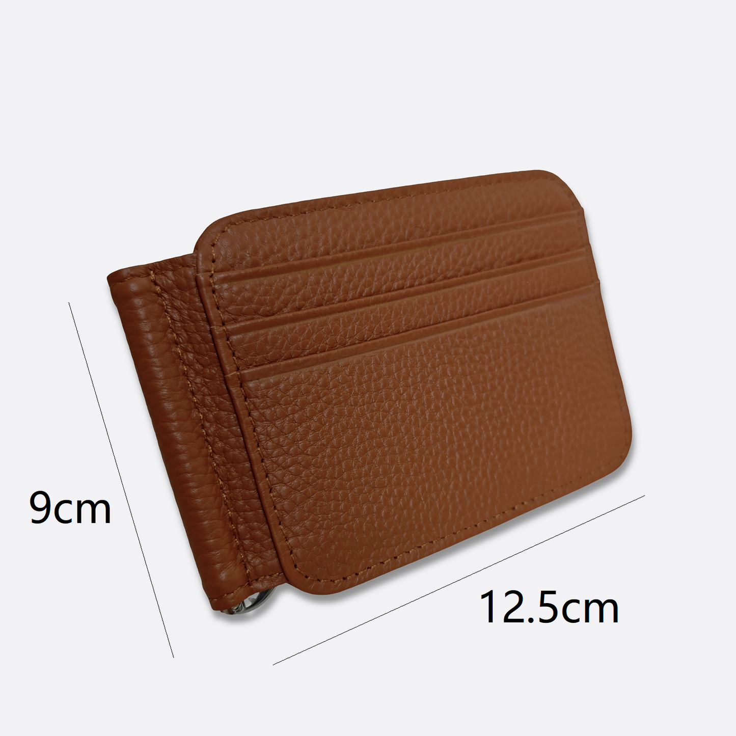 Unisex genuine cowhide leather money clip V2