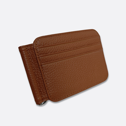 Unisex genuine cowhide leather money clip V2