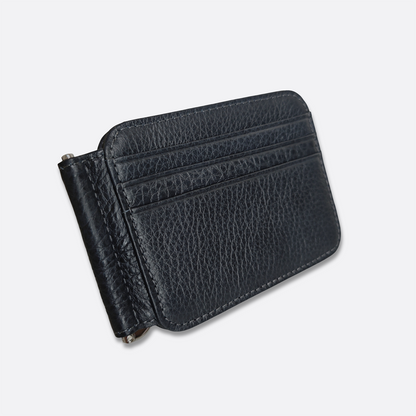 Unisex genuine cowhide leather money clip V2
