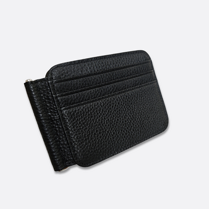 Unisex genuine cowhide leather money clip V2