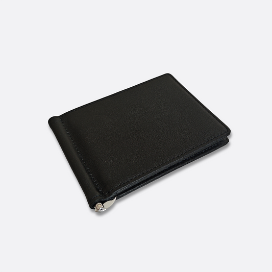 Unisex genuine cowhide leather money clip