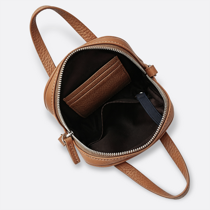 Women's genuine cowhide leather handphone bag Mirren top handle design