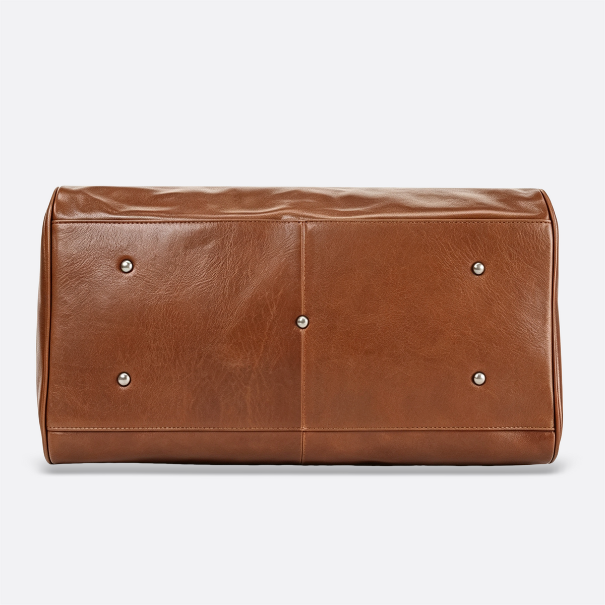 Unisex Women's and Men's genuine cowhide leather duffel travel bag with luggage sleeve