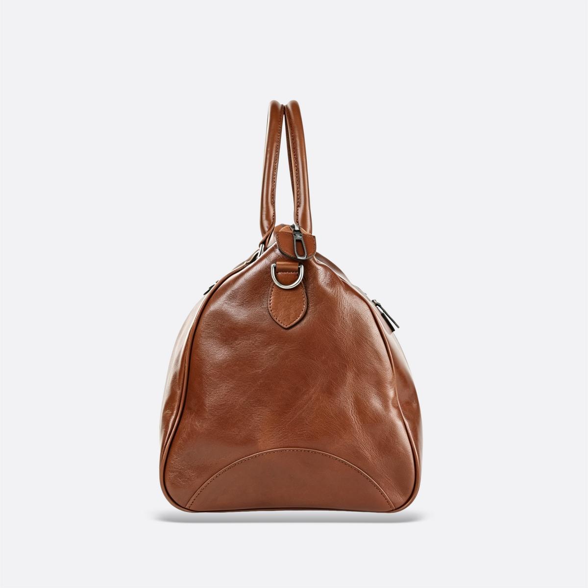 Unisex Women's and Men's genuine cowhide leather duffel travel bag with luggage sleeve