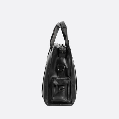 Unisex genuine cowhide leather Potter design briefcase with sling