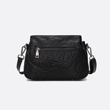 Women's genuine cowhide leather handbag Sternite Floral design