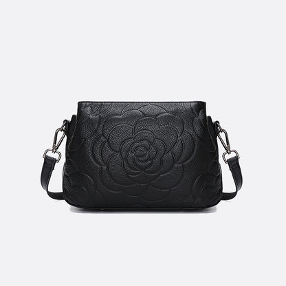 Women's genuine cowhide leather handbag Sternite Floral design