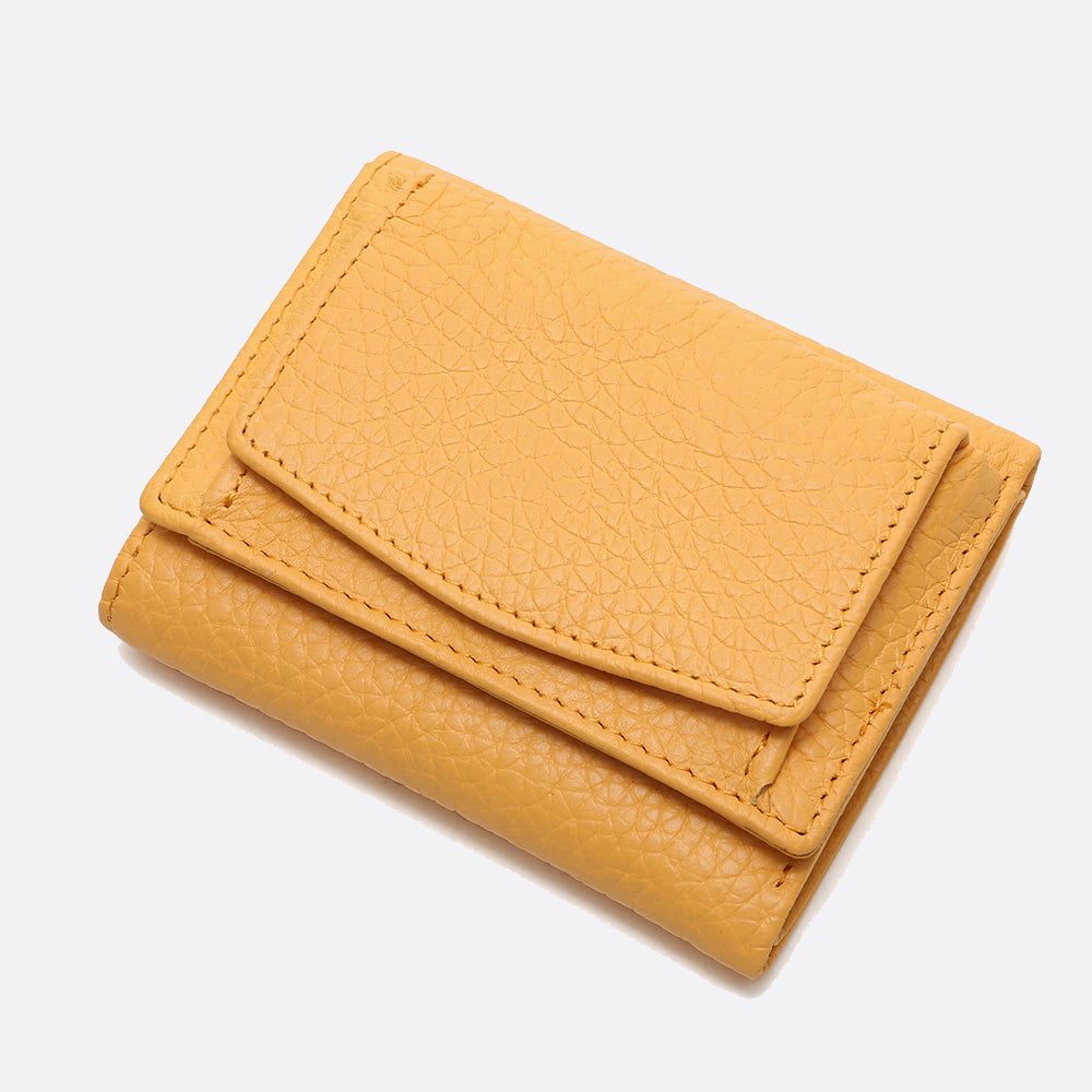 Women's genuine cowhide leather short wallet/purse with coin pouch Derie design