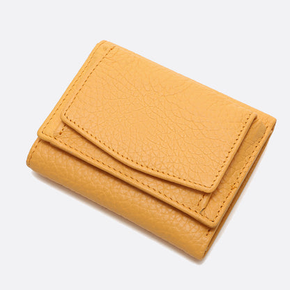 Women's genuine cowhide leather short wallet/purse with coin pouch Derie design