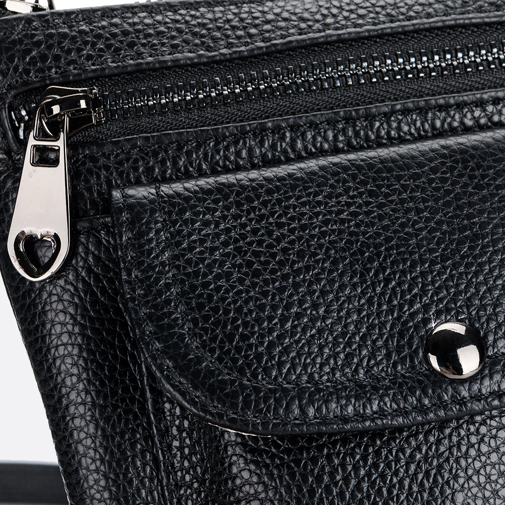 Women's genuine cowhide leather handphone bag Mirren Snap design