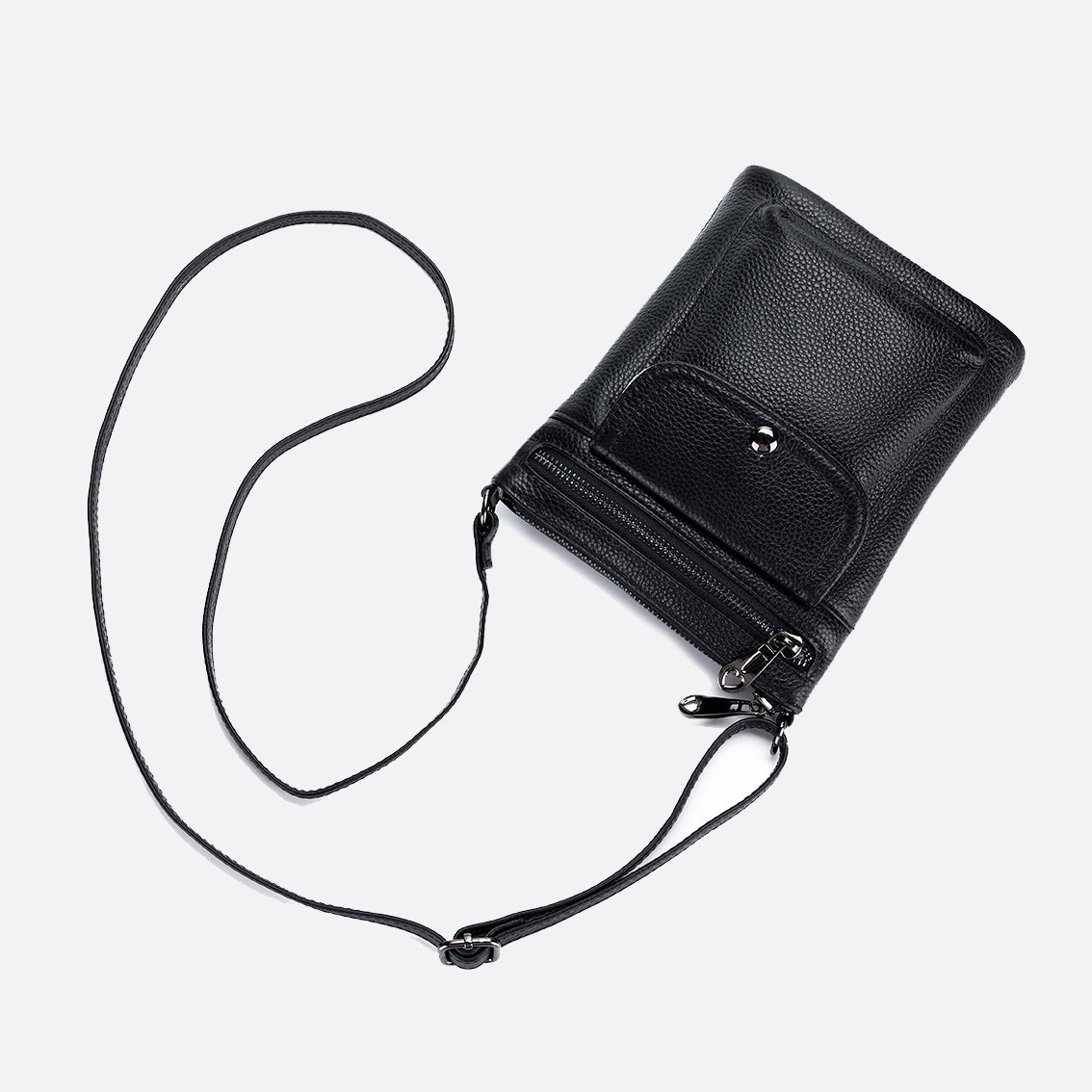 Women's genuine cowhide leather handphone bag Mirren Snap design