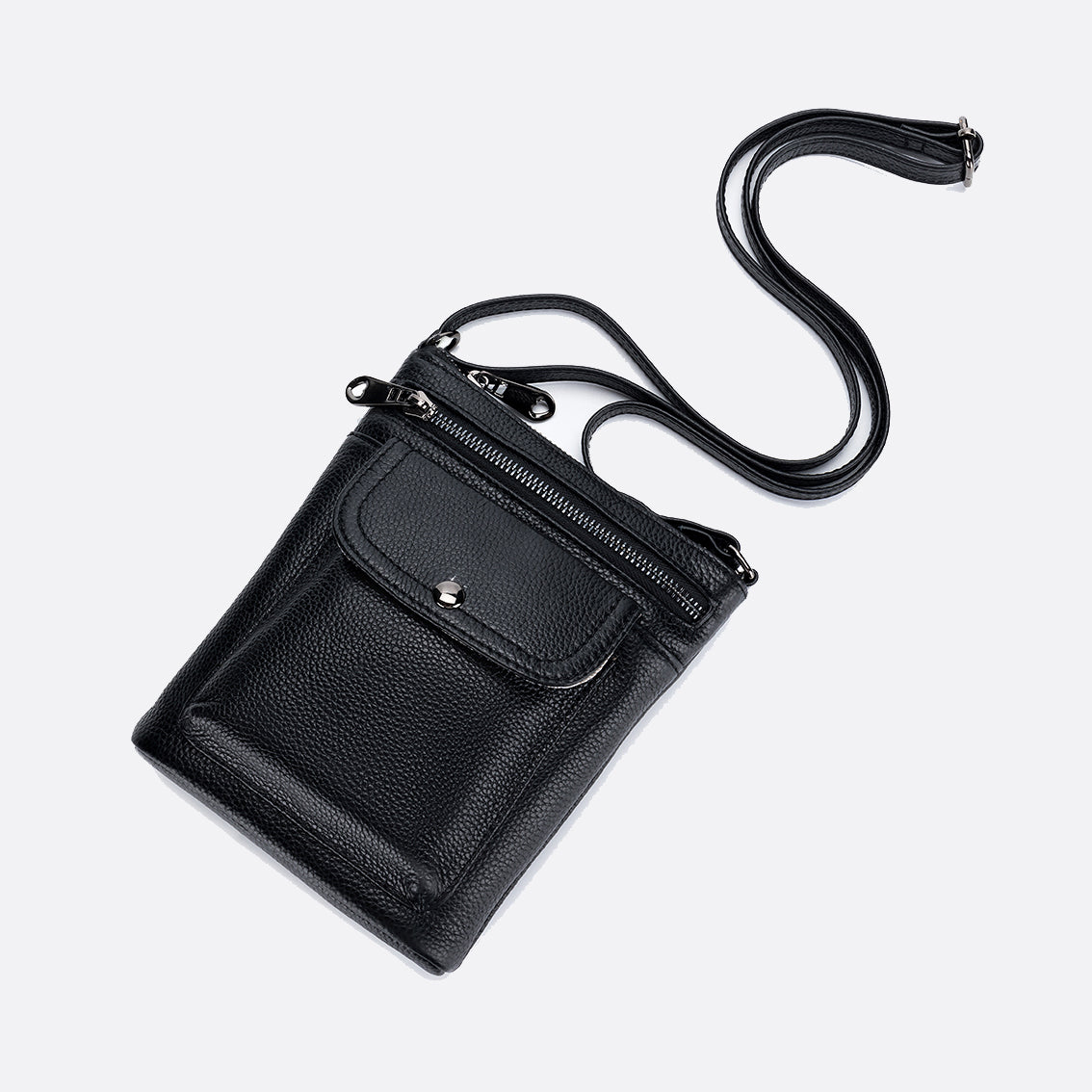 Women's genuine cowhide leather handphone bag Mirren Snap design