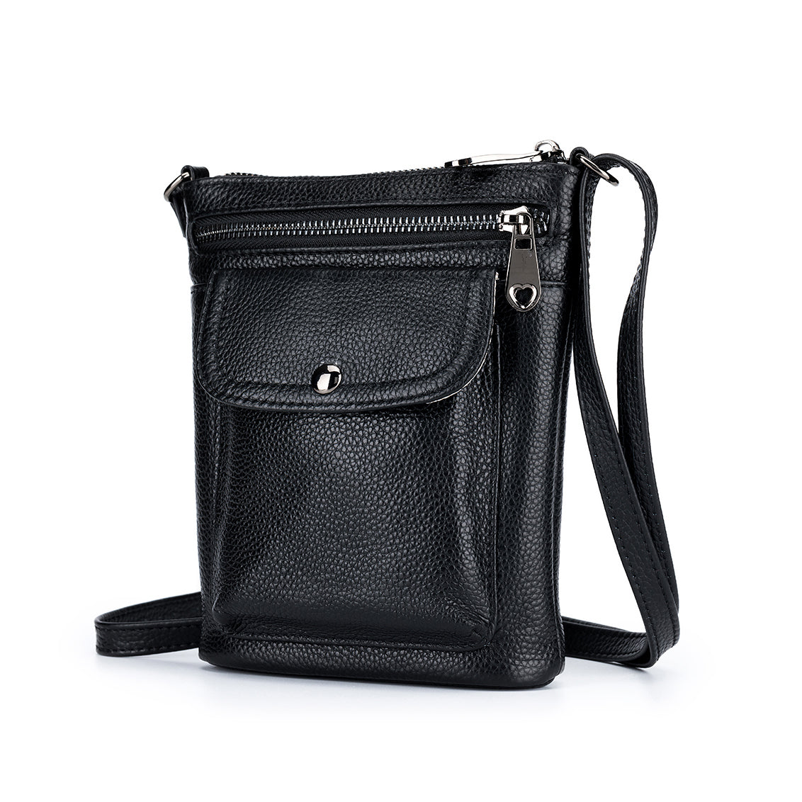 Women's genuine cowhide leather handphone bag Mirren Snap design