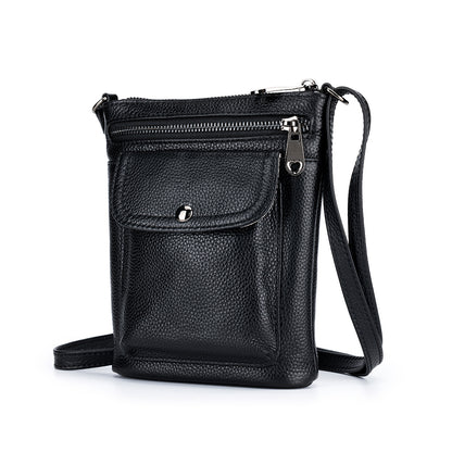 Women's genuine cowhide leather handphone bag Mirren Snap design