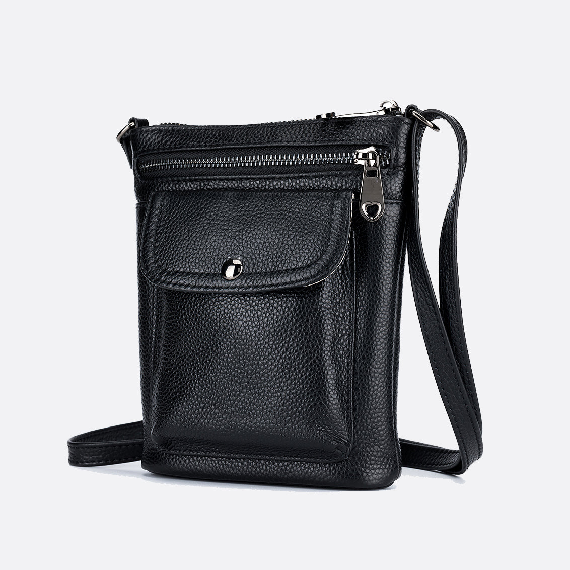 Women's genuine cowhide leather handphone bag Mirren Snap design