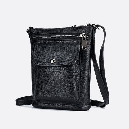Women's genuine cowhide leather handphone bag Mirren Snap design