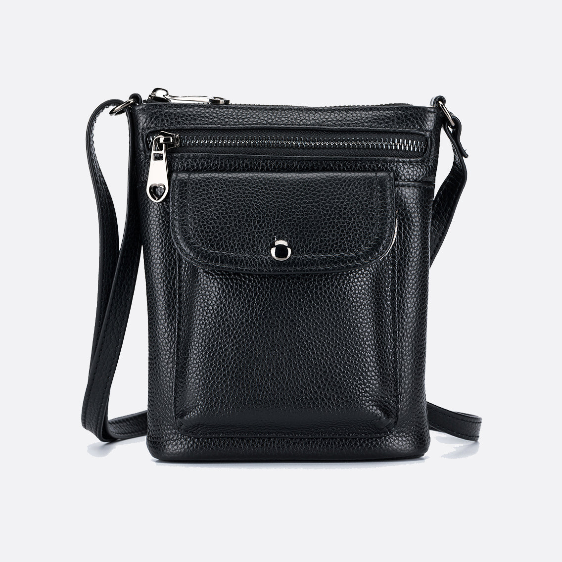 Women's genuine cowhide leather handphone bag Mirren Snap design