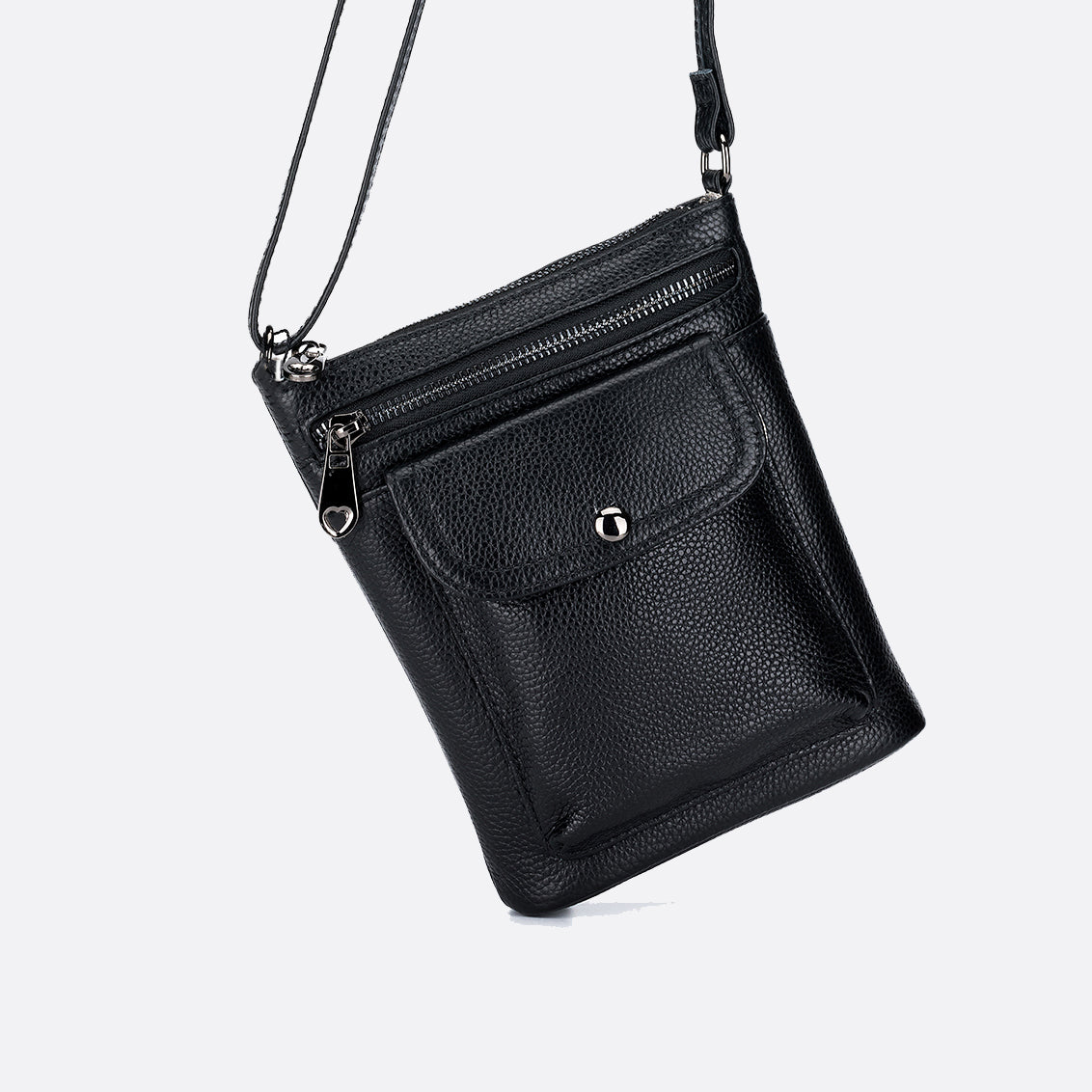 Women's genuine cowhide leather handphone bag Mirren Snap design