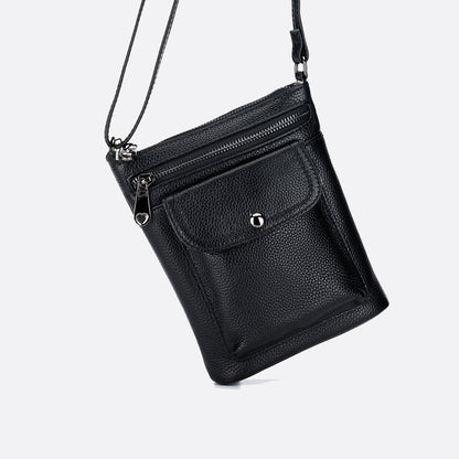 Women's genuine cowhide leather handphone bag Mirren Snap design