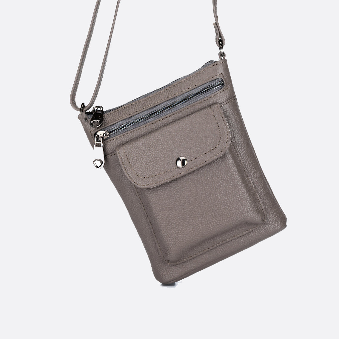 Women's genuine cowhide leather handphone bag Mirren Snap design