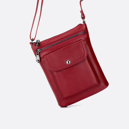Women's genuine cowhide leather handphone bag Mirren Snap design
