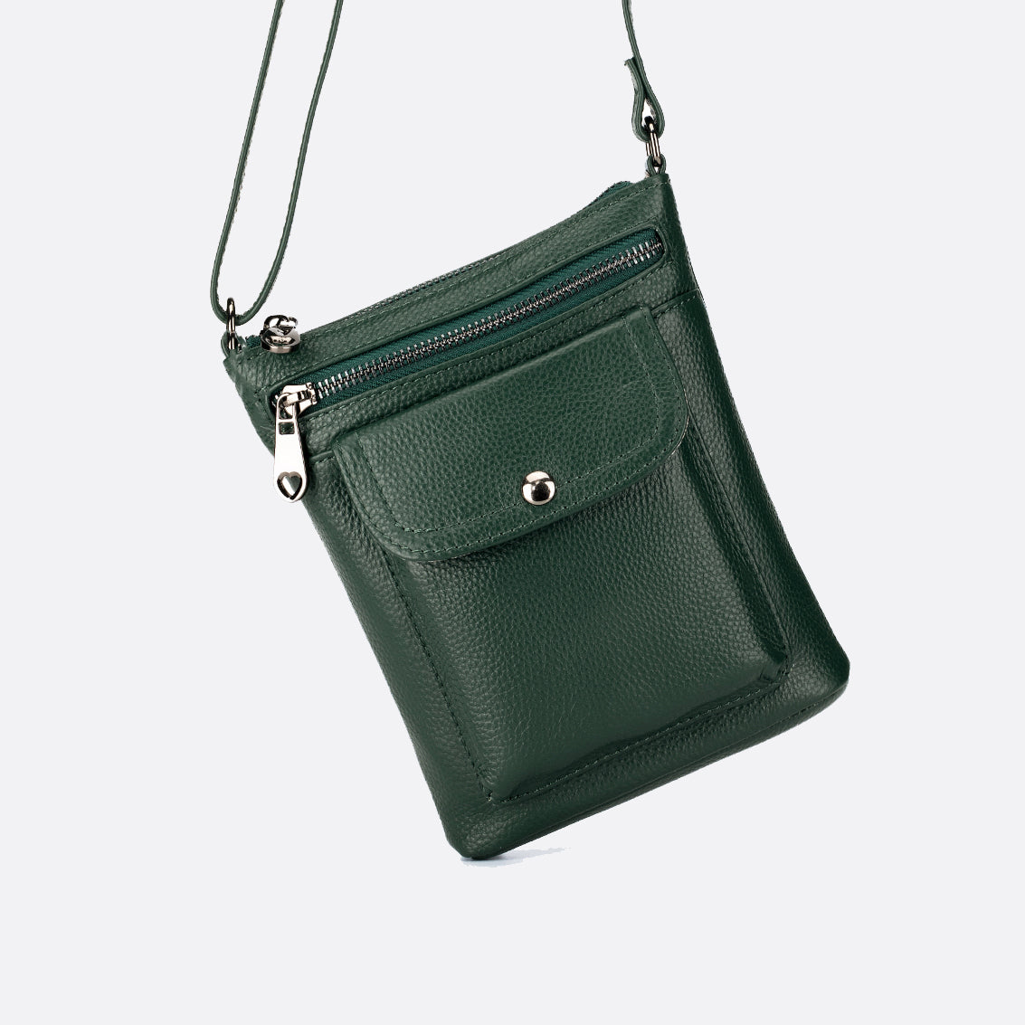 Women's genuine cowhide leather handphone bag Mirren Snap design
